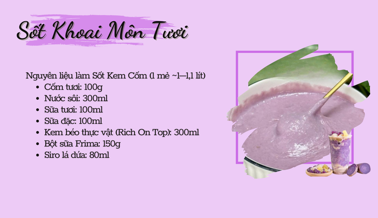 Sốt khoai môn tươi