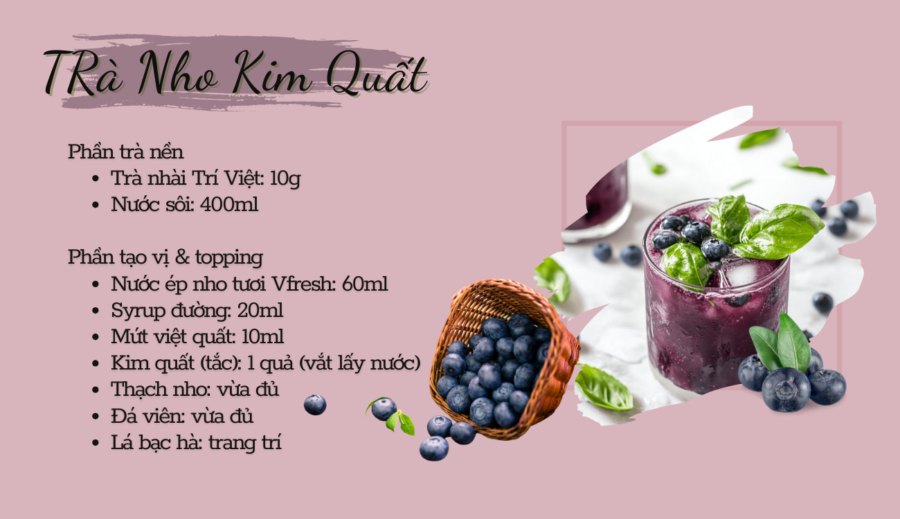 Nguyên liệu làm trà nho Kim Quất