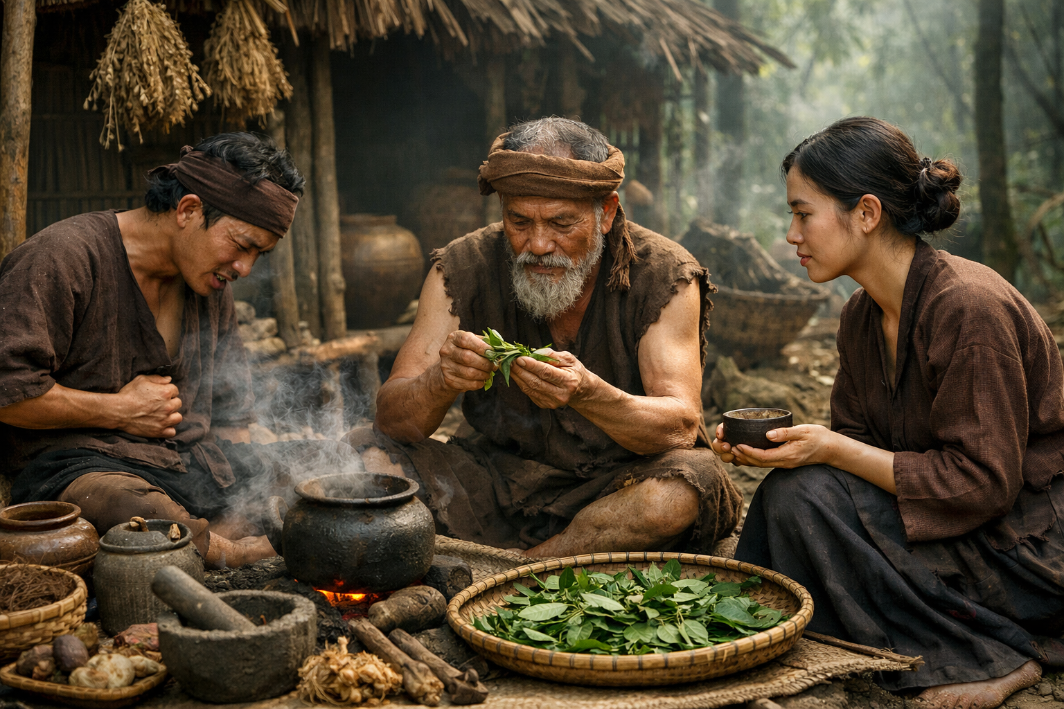 HÌnh ảnh minh hoạ trong việc dùng lá trà làm dược liệu quý giúp xua tan những cơn đau