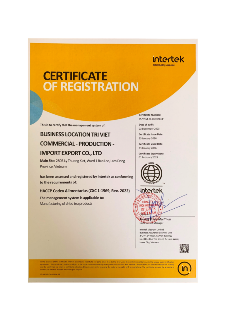 HACCP – Codex Alimentarius (CXC 1-1969, Rev. 2022) Chứng nhận hệ thống nhận diện và kiểm soát mối nguy an toàn thực phẩm