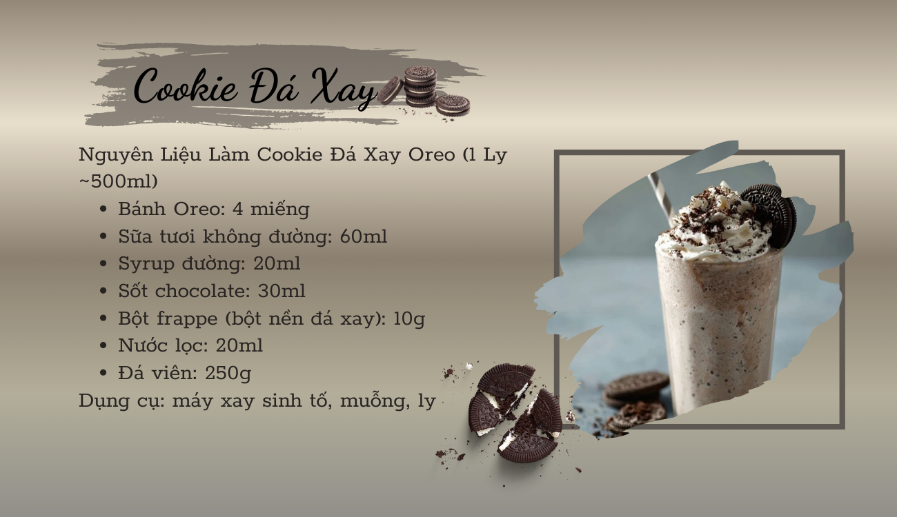 Nguyên liệu cookie đá xay