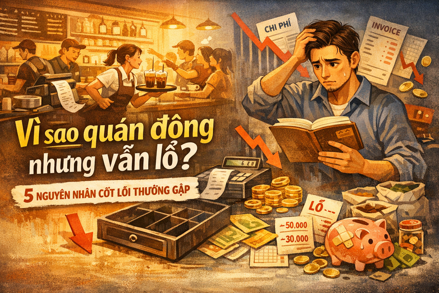 Vì sao quán đông nhưng vẫn lỗ? 5 nguyên nhân cốt lõi thường gặp